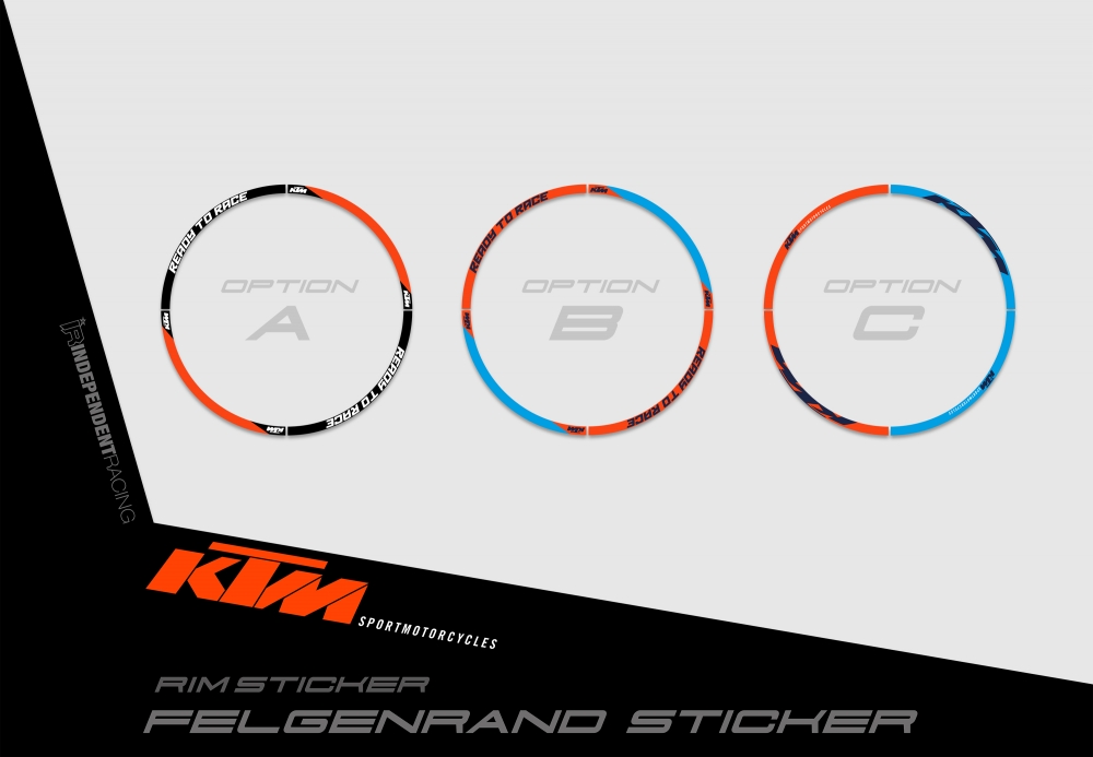 KTM Superduke 1290 ab 2020 | Dekor Stock 1A | Felgenrandaufkleber