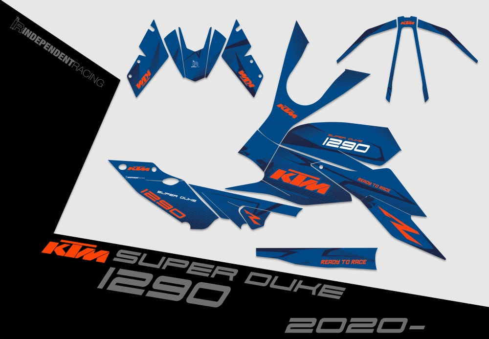KTM Superduke 1290 from 2020 | Decal Stock 3B | 2D view