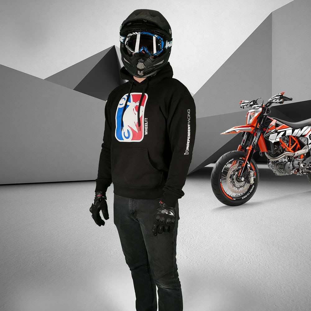 Independent Racing Streetwear | Hoodie „WHEEL IT!“ in Action